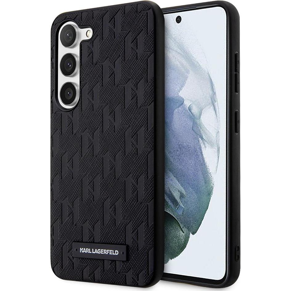 Karl Lagerfeld KLHCS23SSAKLHPK S23 S911 hardcase black/black Saffiano Mono Metal Logo (Samsung Galaxy S23), Smartphone H...