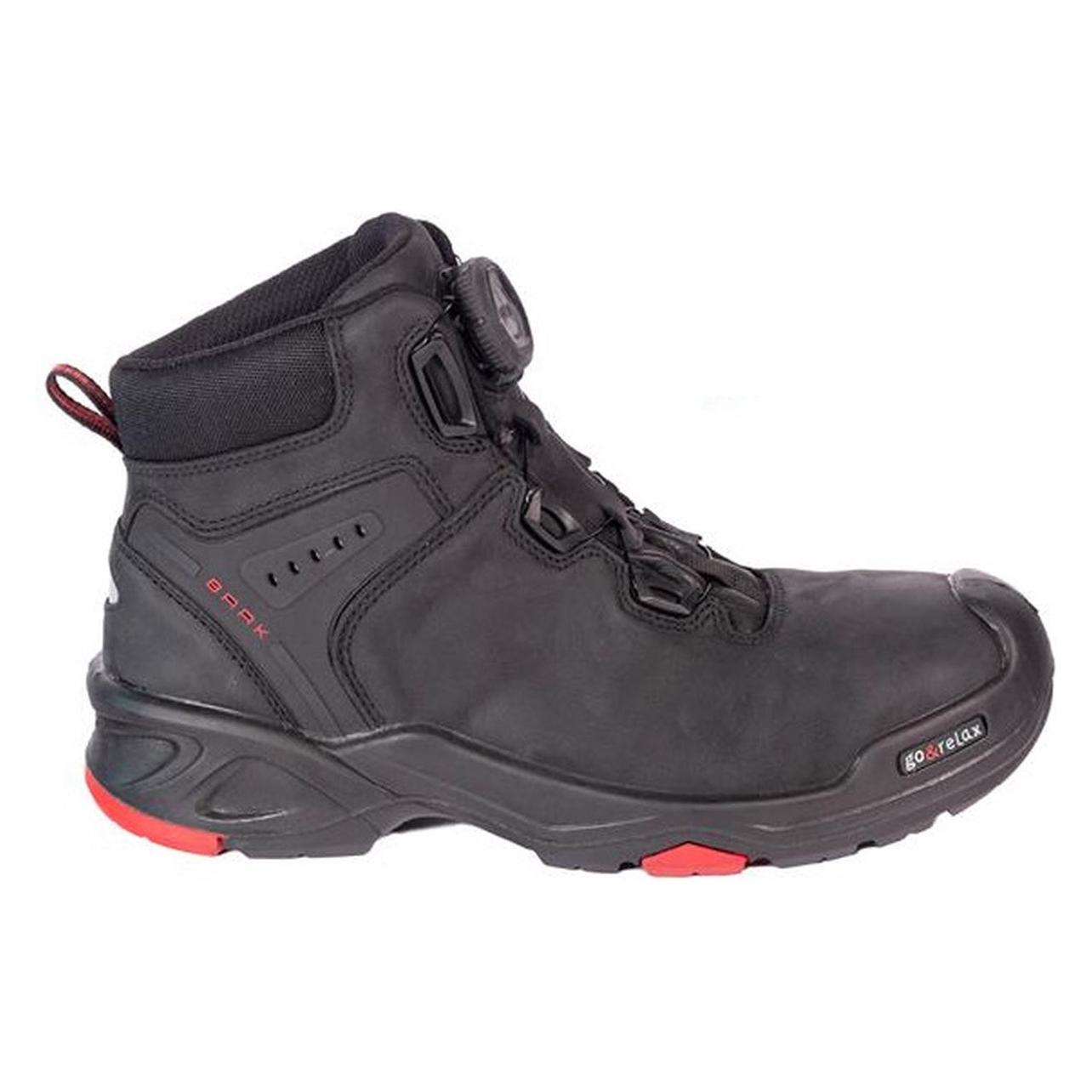 Baak, Werkschoenen, Veiligheidslaars Braxton Maat 40 Zwart/rood S3 Src Hro En Iso 20345 Rundleer (S3, 40)