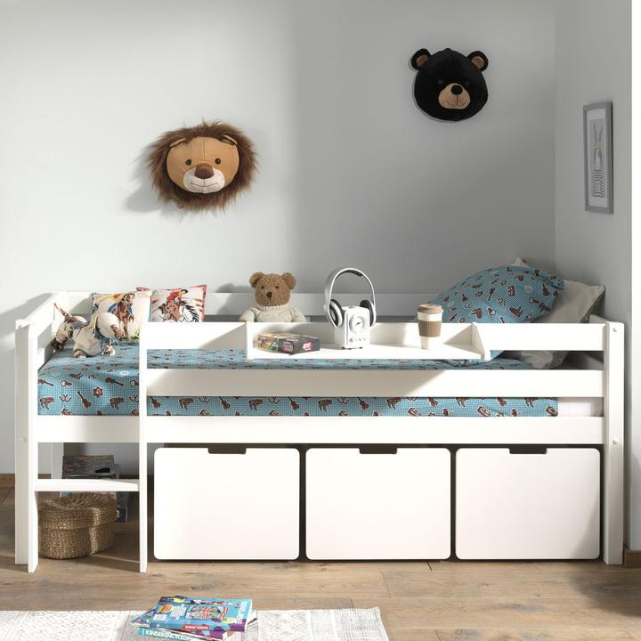 Immagine prodotto Vipack Letto Pino con mensola sospesa e set di cassetti (90 x 200 cm)