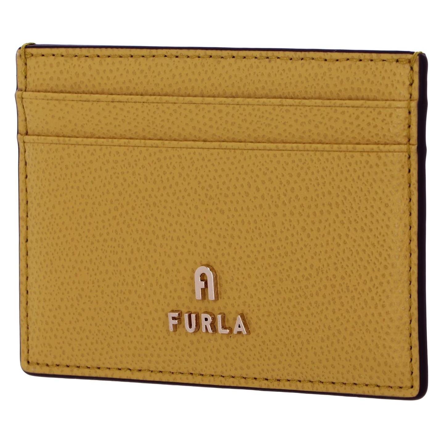Furla, Damen, Portemonnaie, Camelia Card Case, Gelb