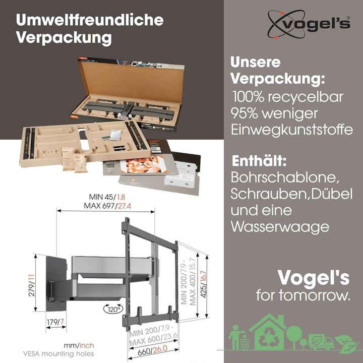 Image du produit Vogels TVM 5855 (Mur, 100", 75 kg)