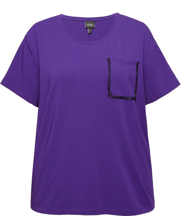 Actual product image Ulla Popken Beaded Pocket Short Sleeve Tee (42, 44)