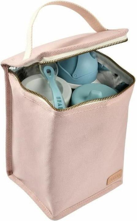 Actual product image Beaba Insulated bag for baby food canvas pink