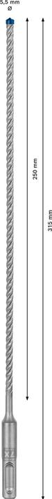 Produktbild Bosch Professional Zubehör EXPERT SDS plus-7X Hammerbohrer, 5,5 x 250 x 315 mm (5.50 Millimeter)
