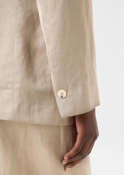 Actual product image Comma Indoor-Blazer Fliessender Satin-Blazer aus Leinenmix (36)