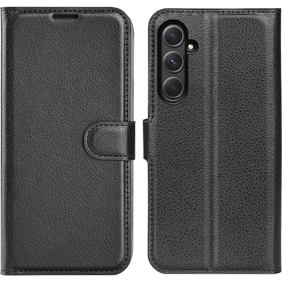 Cover-Discount Galaxy A55 - Leder Etui Hülle schwarz (Samsung Galaxy A55), Smartphone Hülle, Schwarz
