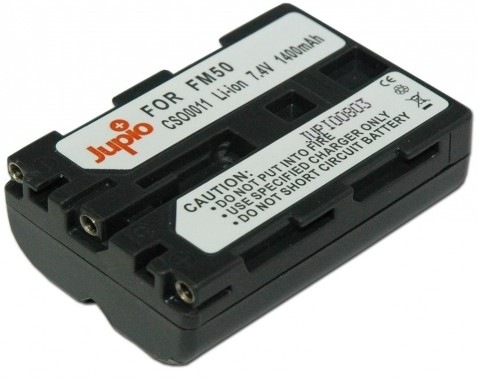 Actual product image Jupio Camera Battery Sony NP-FM50/51 NP-QM50/51 7.2V 1400mAh (Rechargeable battery)