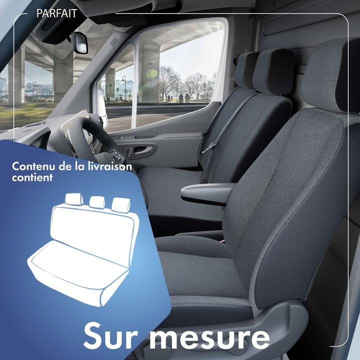 Actual product image Walser Seat covers for VW T6, 3-seater bench, seat protectors car