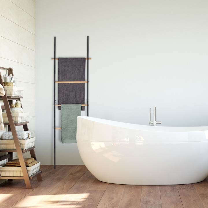 Actual product image Relaxdays Towel ladder