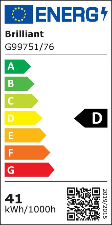 Energy Label Brilliant Dennet LED Ceiling Light 62x62cm 3flg black/wood (6000 lm)