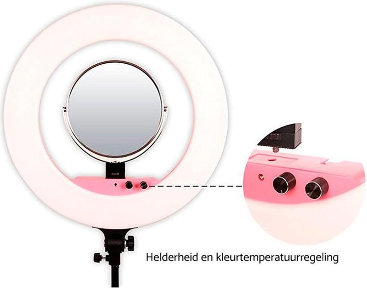 Image du produit Caruba Vlogger 18 pouces ronde LED Set PRO avec sac rose (Éclairage annulaire)