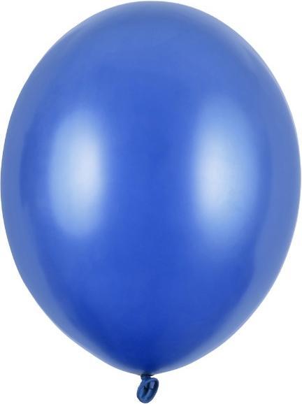 Produktbild Partydeco Ballons 12cm Bleu métallisé (100pcs) (100 x)