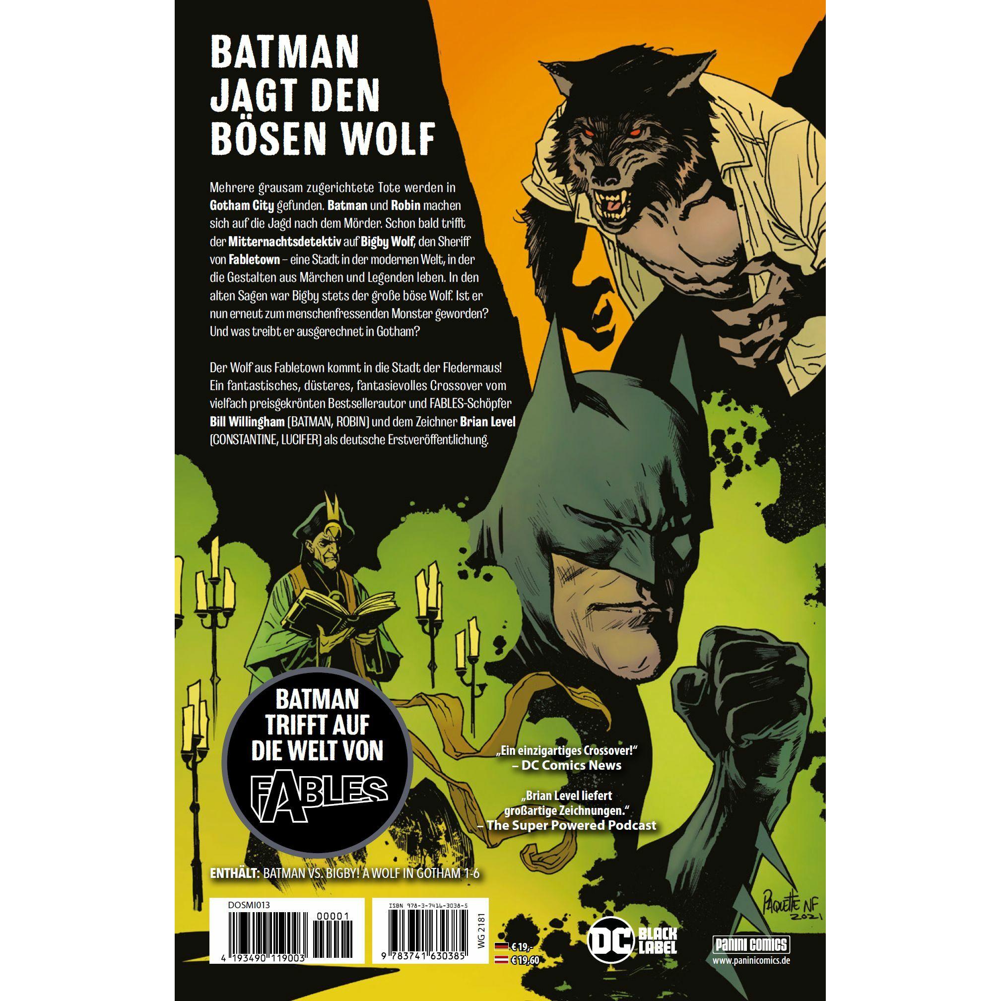 Thumbnail - Batman vs. Bigby! - Ein Wolf in Gotham, Belletristik von Brian Level, Bill Willingham