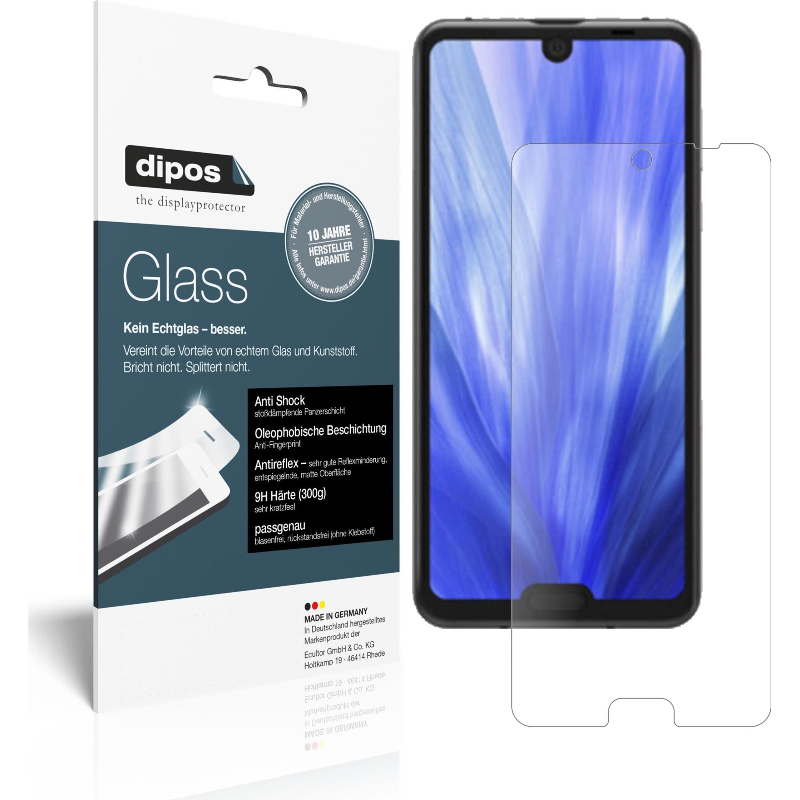 Dipos Displayschutz Anti-Shock (2 Stück, Sharp Aquos R3), Smartphone Schutzfolie, Transparent