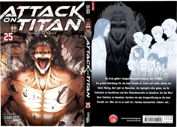Produktbild Attack on Titan 25 (Deutsch, Hajime Isayama, 2019)