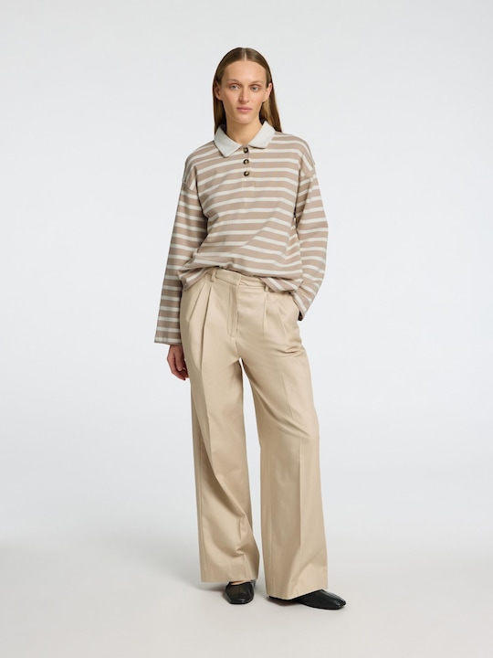 Produktbild Selected Femme Streifen Langarm-Poloshirt (XS)