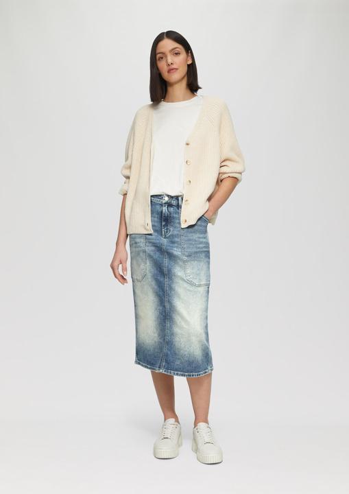 Produktbild s.Oliver Rock Midi-Jeansrock mit Schlitz (36)
