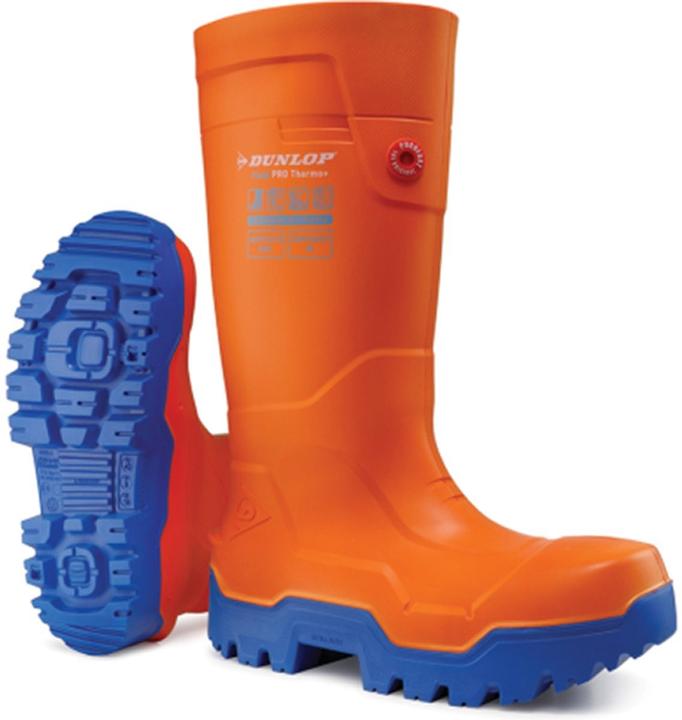 Dunlop Arbeitsstiefel FieldPRO Thermo+, S5/CI/CR/SRC, Purofort®, Gr. 42, orange