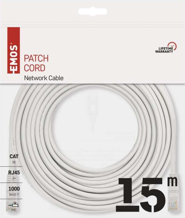 Image du produit Emos Câble PATCH UTP 5E, 15m (UTP, CAT5e, 15 m)