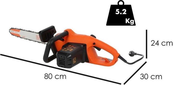 Image du produit Black & Decker Tronçonneuse de 2200 watts, longueur de guide de 45 cm, tendeur de chaîne sans outil (Tronçonneuse électrique)