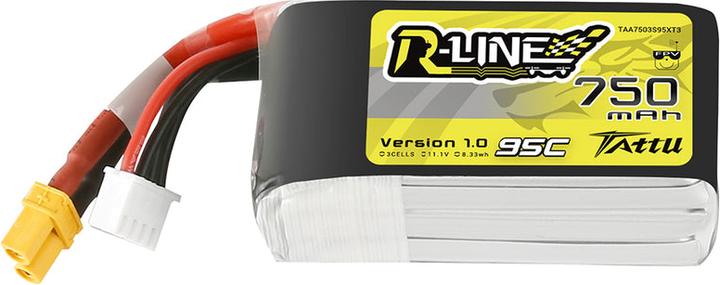 Produktbild Tattu R-Line 750mAh 11.1V 3S1P 95C Lipo Battery (11.10 V, 750 mAh)