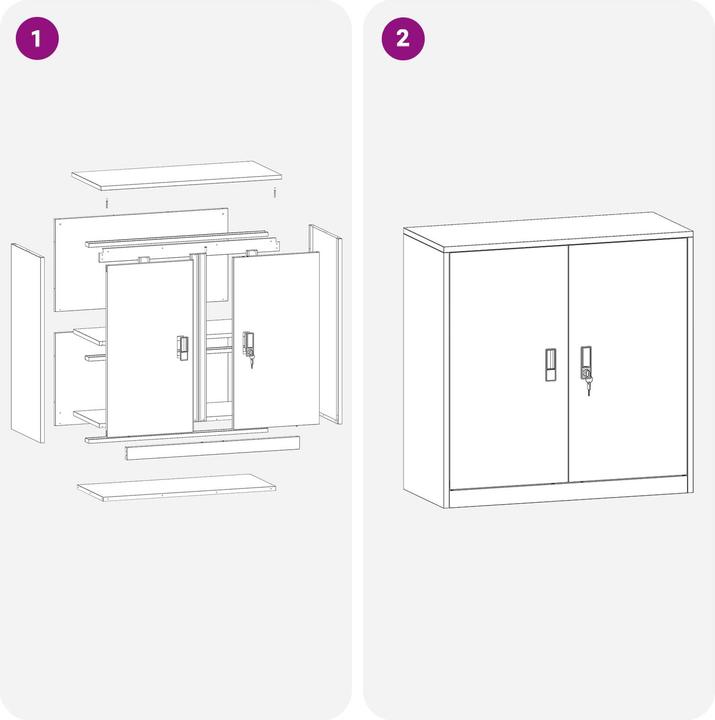 Actual product image vidaXL Büro-Beistellschrank (40 x 40 x 90 cm)