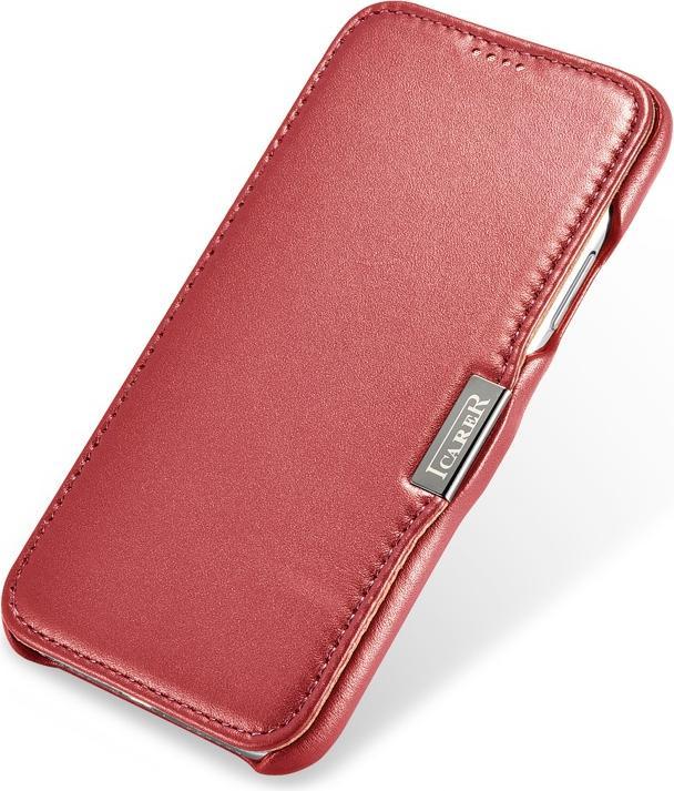 Produktbild iCarer iPhone X/XS - Luxury Series Flip Case Rot RIX02 (Apple iPhone X)