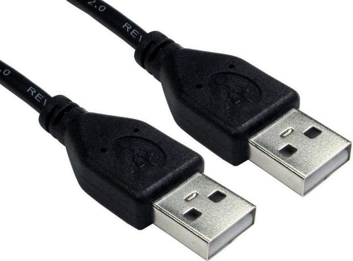 Image du produit RS PRO Câble USB, USBA / USBA, 1m USB 2.0 noir (1 m, USB 2.0)