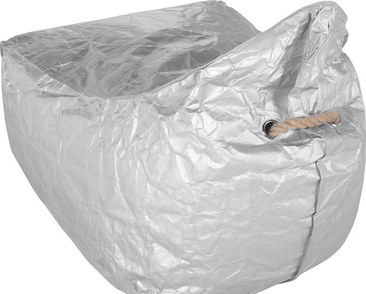 Actual product image Beliani Silver beanbag DROP