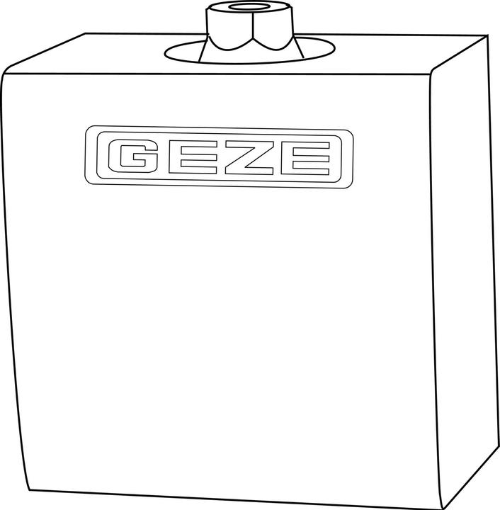 Actual product image Geze Drehlager für T-Stop-Gleitschiene, silbe (Indoor)