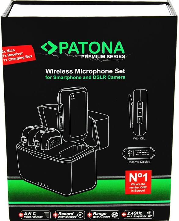 Produktbild Patona Wireless Lavalier Mikrofon Set