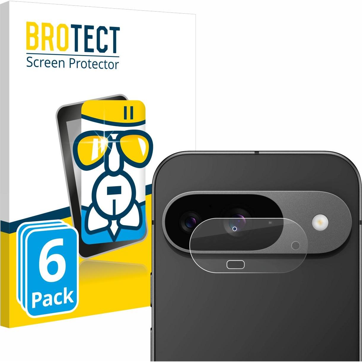 BROTECT Schutzglas Schutzfolie Glas Folie Displayschutz klar (6 Stück, Google Pixel 9), Smartphone Schutzfolie, Transpar...