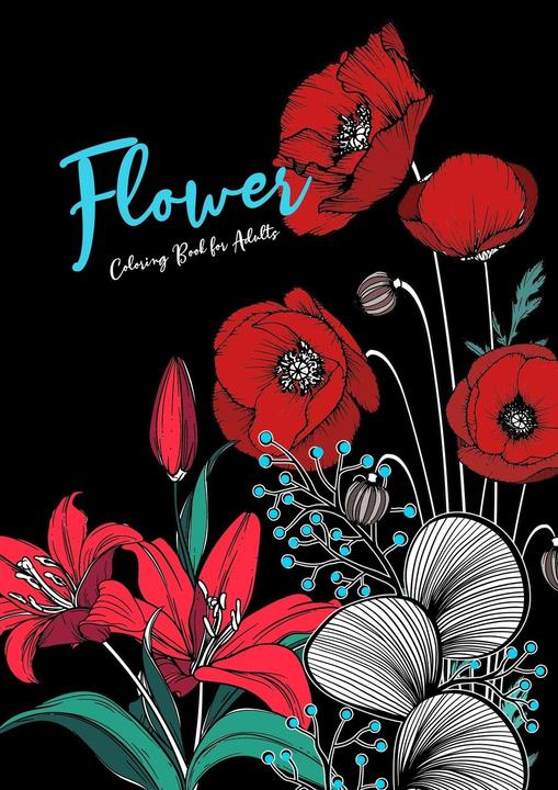 Grafik:Blumen Malbuch für Erwachsene