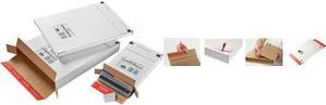 Produktbild Colompac Faltkarton 24,4x34,4x2,8cm selbstklebend weiss (1 Stk.)