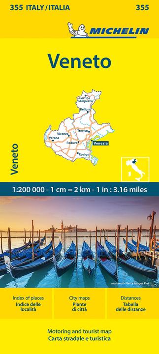 Produktbild Michelin Veneto - Local Map 355: Strassen- und Tourismuskarte 1:200.000