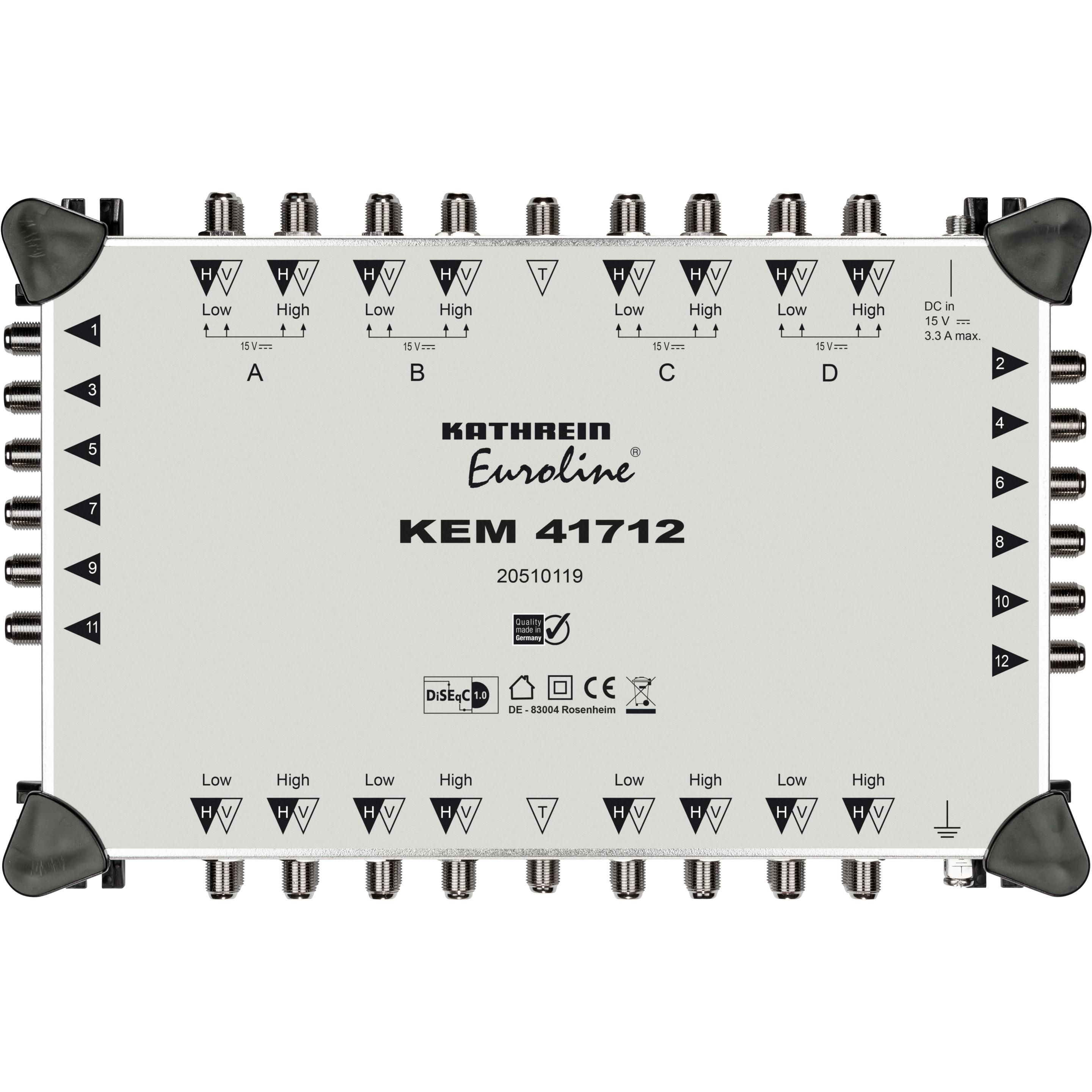 Kathrein Euroline KEM 41712 a cascata 17 ingressi (Multiinterruttori), Accessori per SAT