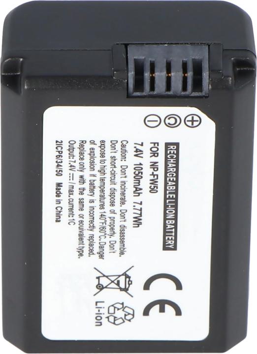 Actual product image AccuCell Battery suitable for Sony NP-FW50 Battery NEX-3, Sony NEX-5, Alpha 55 (Rechargeable battery)