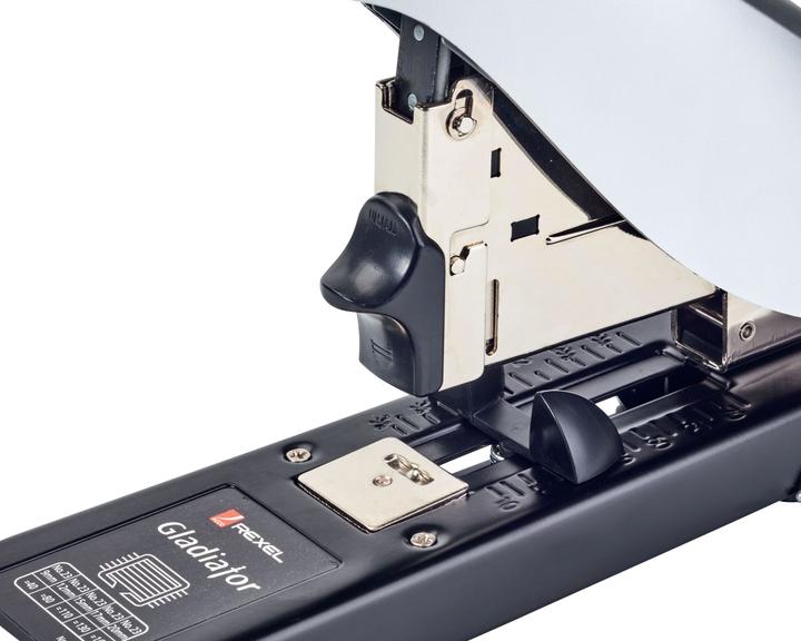 Produktbild Rexel Blockheftgerät Gladiator, schwarz / silber (160 Blätter)
