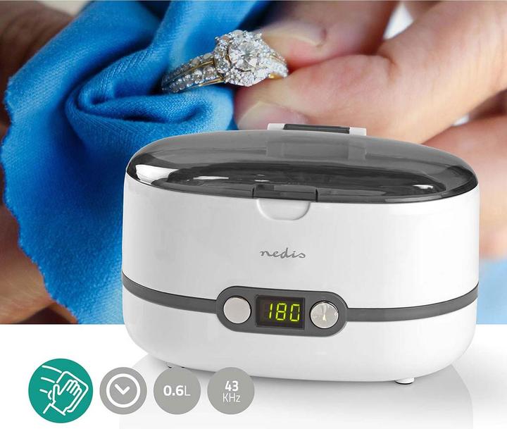 Produktbild Nedis Ultraschall-Schmuckreiniger (43 kHz, 0.60 l)