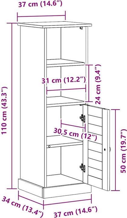 Actual product image vidaXL Badezimmeraufbewahrung