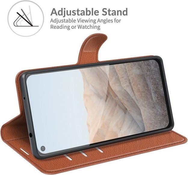 Actual product image MU Classic Litchi Leather Bookcover Series (Google Pixel 5a)