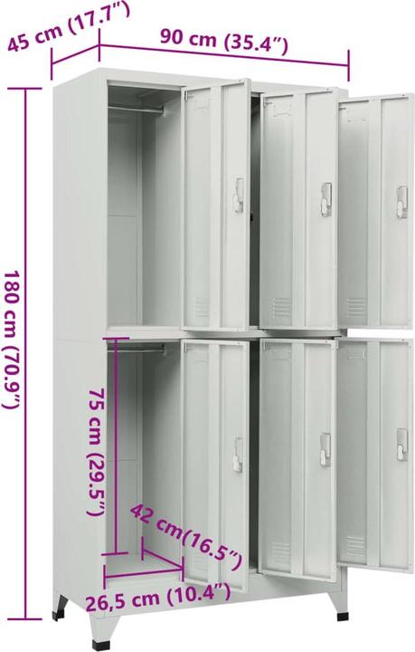 Immagine prodotto VidaXL Davin (90 x 45 x 180 cm)