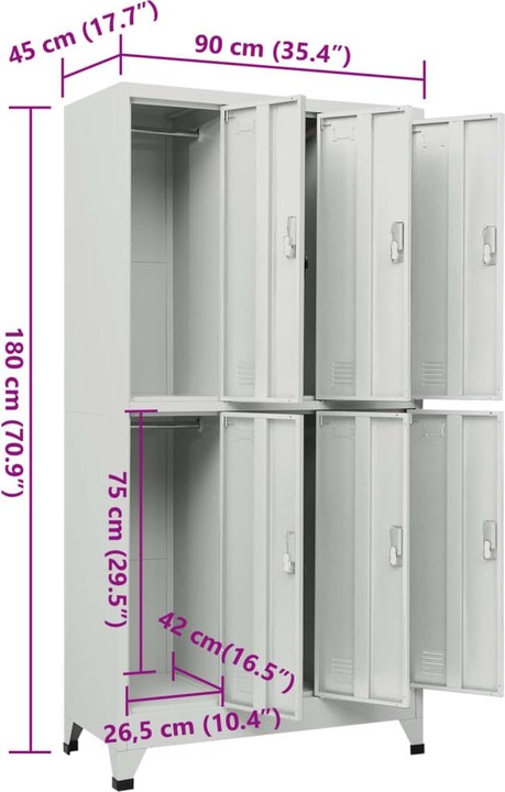 Actual product image VidaXL Davin (90 x 45 x 180 cm)