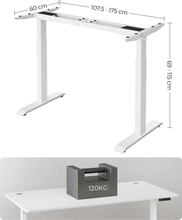 Image du produit Songmics Höhenverstellbares Schreibtischgestell
