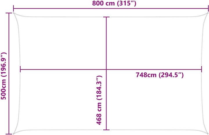Actual product image vidaXL Outdoor Sonnenschutz Markise (800 x 500 cm)
