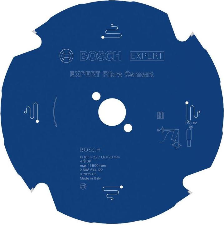 Produktbild Bosch Professional Zubehör Kreissägeblatt Expert for Fibre Cement, 165 x 20 x 2,2 mm, 4