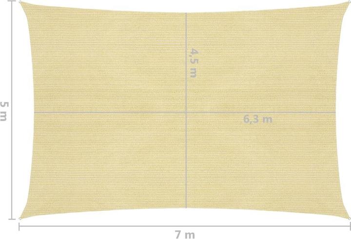 Actual product image vidaXL Sonnensegel (500 x 700 cm)