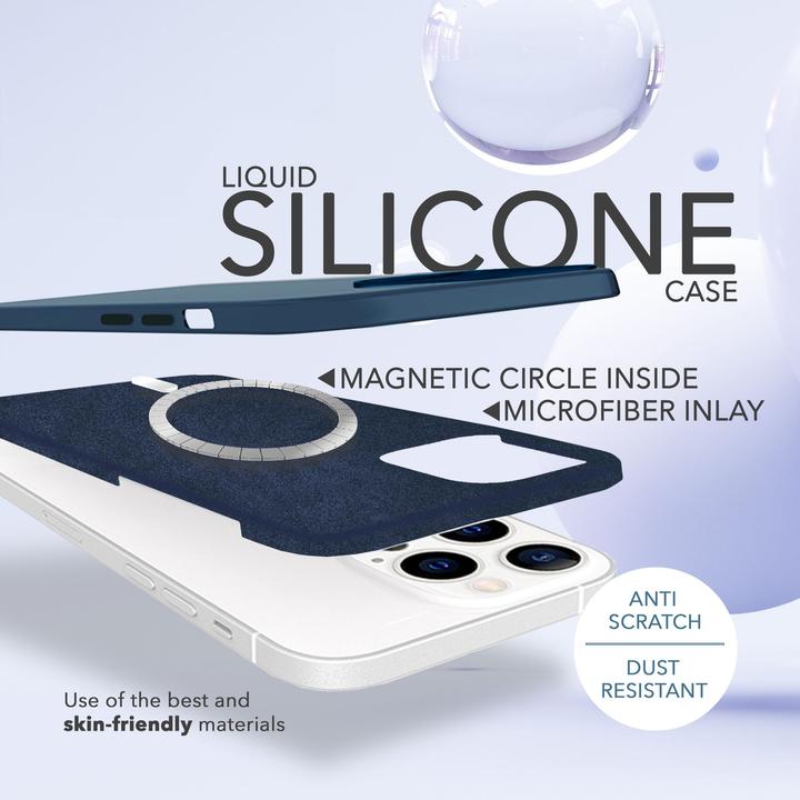 Produktbild Nalia Liquid Silikon Hülle mit MagSafe Funktion & 2x Display Schutzglas (Apple iPhone 14 Pro)