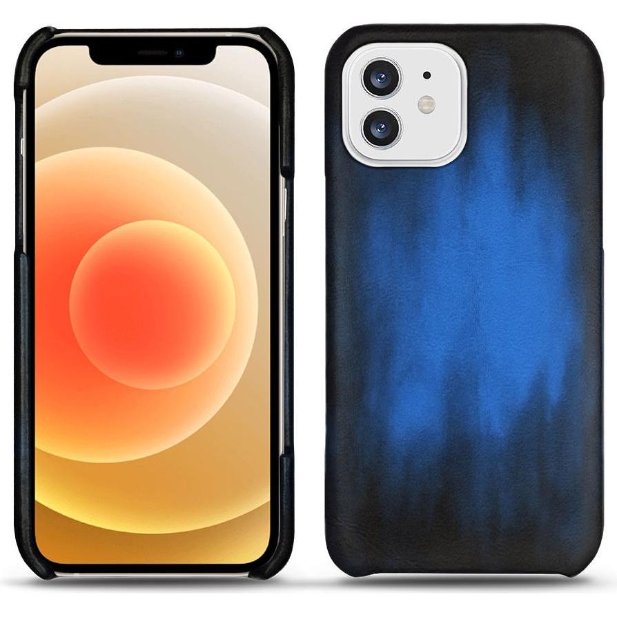 Noreve Lederschutzhülle (Apple iPhone 12), Smartphone Hülle, Blau