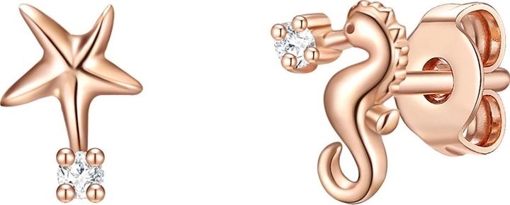 Immagine prodotto Glanzstücke München Cavalluccio marino/stella da donna in argento Sterling Cubic Zirconia Oro Rosa - 15774 (Argento)